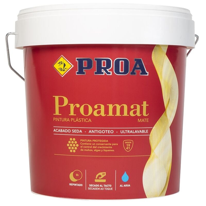 

PINTURA PLÁSTICA EXTERIOR MATE ANTIVERDIN. PROAMAT, PARLA 4lts