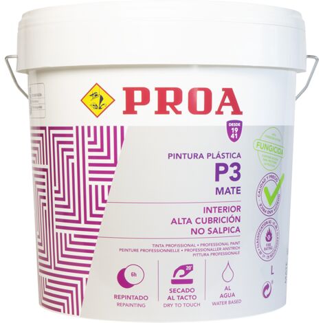 Pintura plástica interior mate BASIC.