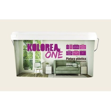 Pintura plastica interior monocapa one 4 l blanco algodon
