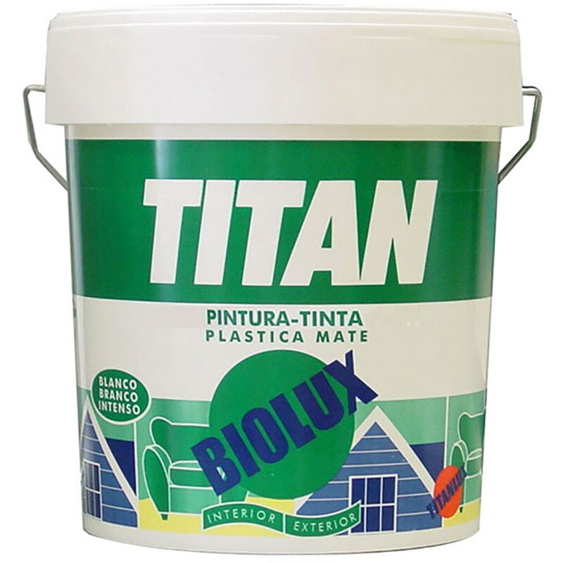 

Pintura plástica interior/exterior Biolux Blanco mate 15 Lt - Titan