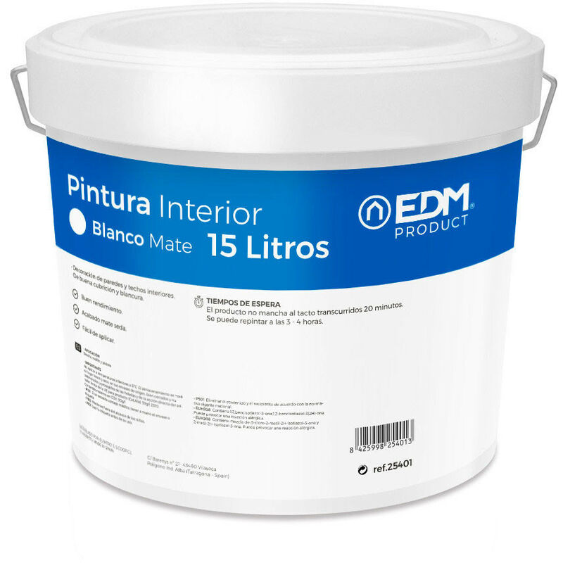 

Pintura Plastica Mate Interior Blanca 15L Neoferr.. - Edm