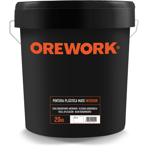 Pintura plástica mate para interior - Blanco - 20 kg