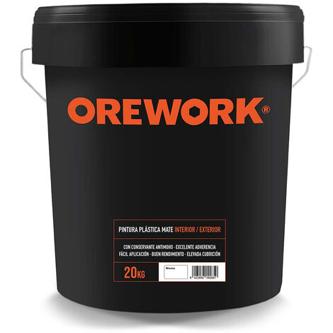 Pintura plástica mate para interior/exterior - Blanco - 20 kg