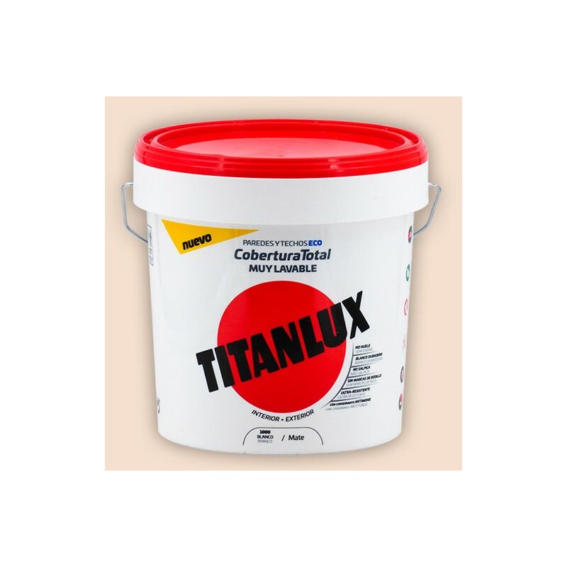 

Pintura Plástica Cobertura Total Colores 15L Blanco arena - Titanlux