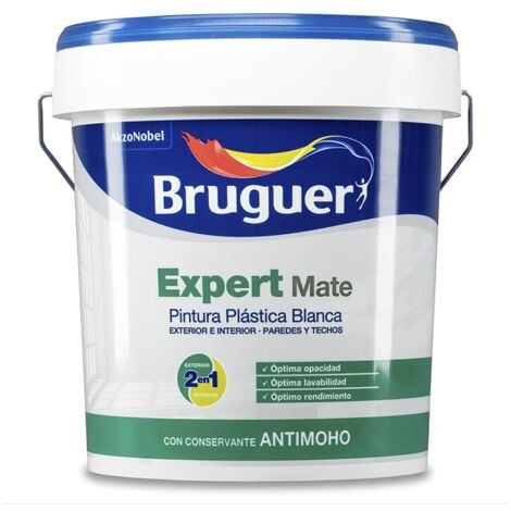 Pintura pp mate blanca expert 4l para interior y exterior 5208093 bruguer