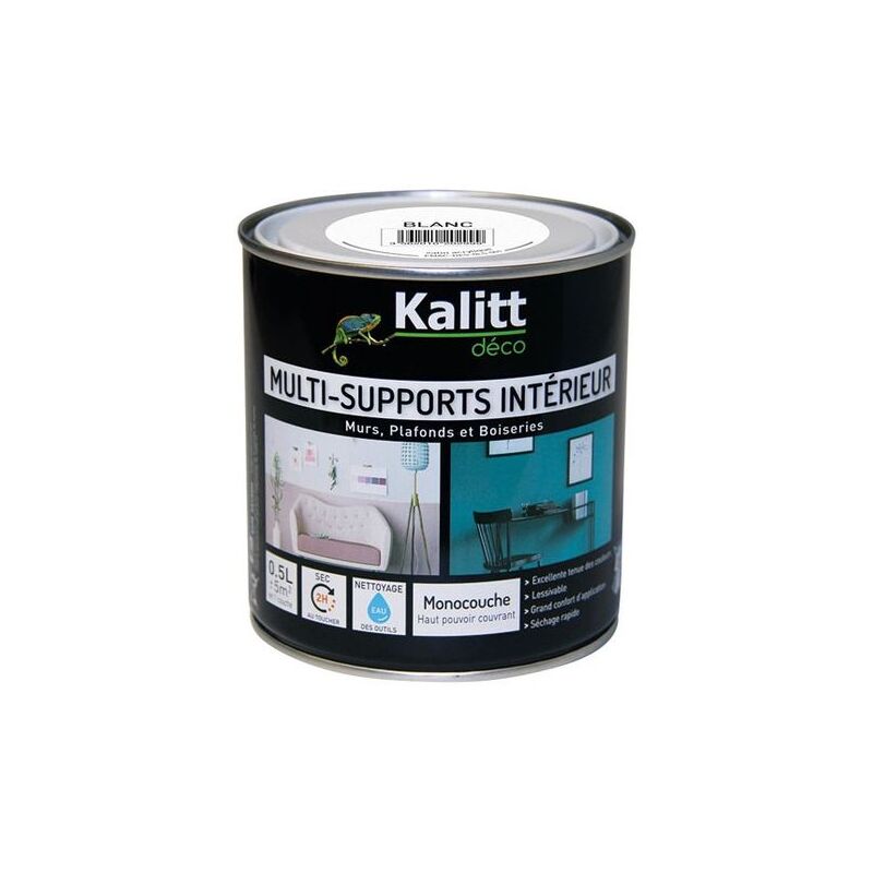 

Pintura satinada blanca multimedia de 0,5 litros