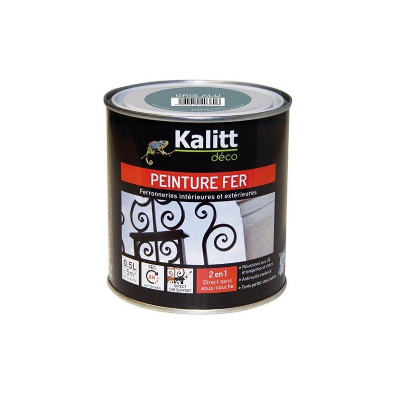 

Pintura de hierro antioxidante gris aluminio brillante 0,5 litros