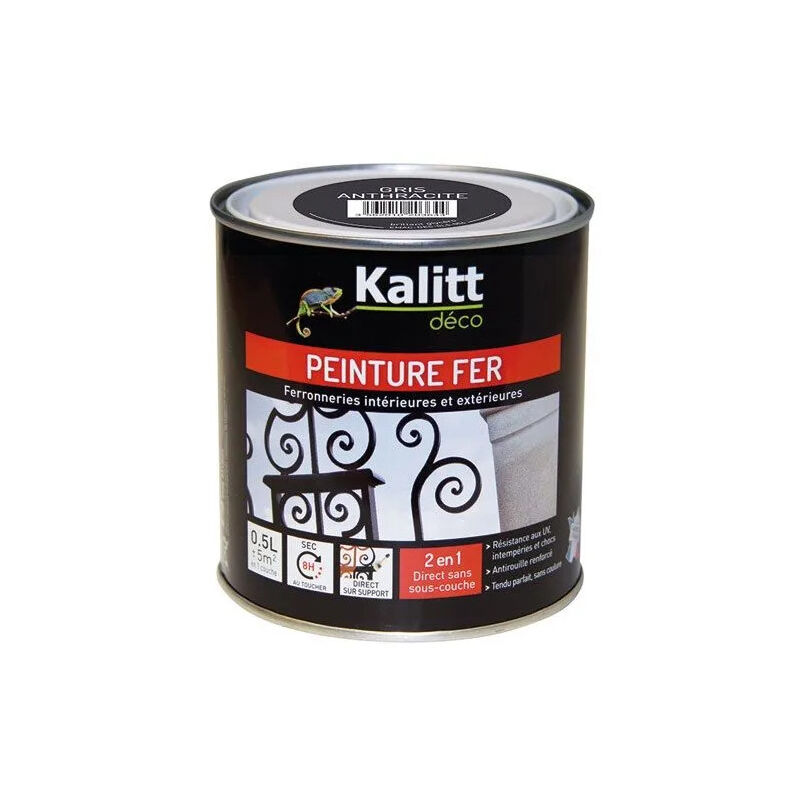 

Pintura de hierro antioxidante gris antracita 0,5 litros