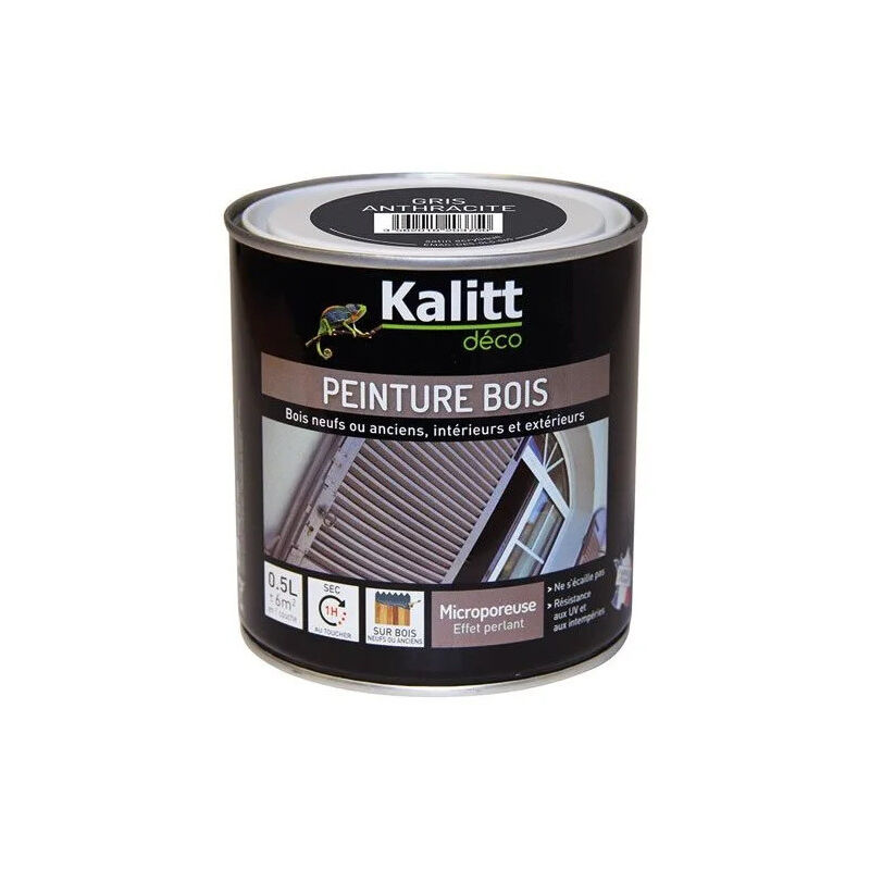 

Pintura para madera satinada gris antracita 0,5 litros