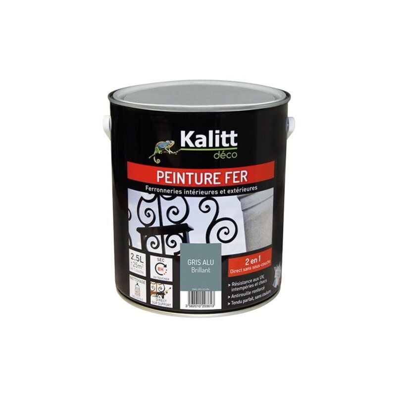 

Pintura antioxidante brillante gris aluminio 2,5 litros