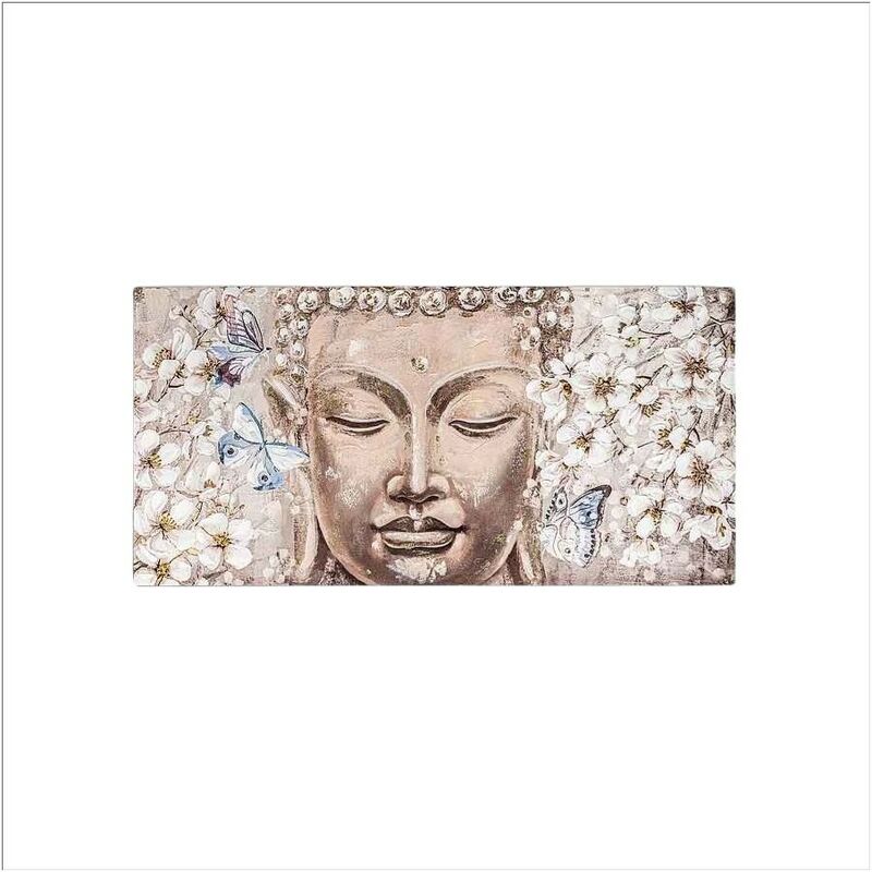 

Burkinahomedecor - Pintura sobre lienzo BUDA MARIPOSAS pintado a mano Burkina
