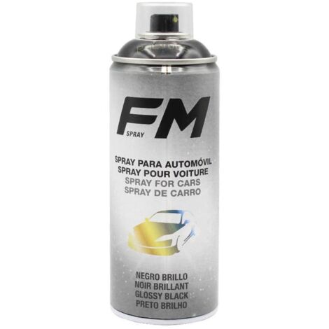 FM pintura spray automovil negro brillo 400ml bote , Pintura en spray negra brillo para automóvil FM Pintura en spray para coche Buena cubrición y gran rendimiento y resist