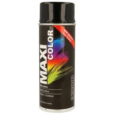 Pintura spray maxi color brillo 400 ml ral 9005 negro intens