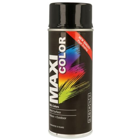 Pintura spray maxi color satinado 400 ml ral 9005 negro inte