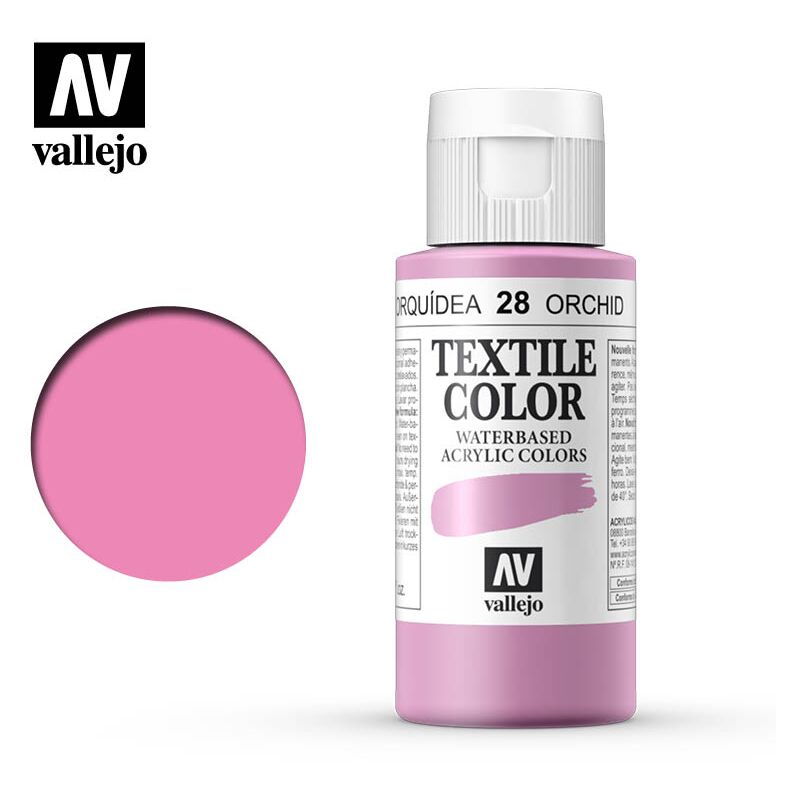 

Acrylicos Vallejo - PINTURA TELA TEXTIL COLOR 60 ML | COLOR: Orquídea 28 - Orquídea 28