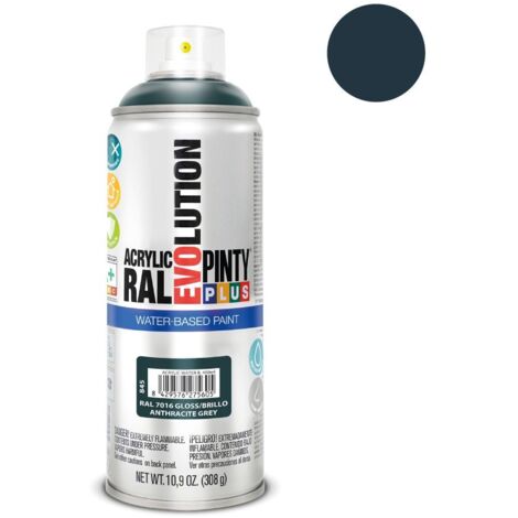 PintyPlus Evolution Farbe auf Wasserbasis – RAL 7016 Anspruchsvolles Anthrazitgrau 520 cc