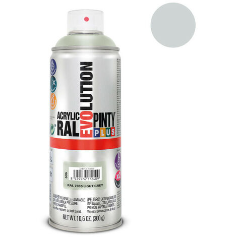 PintyPlus Evolution Peinture en Spray RAL 7035 Gris Lumineux 520cc