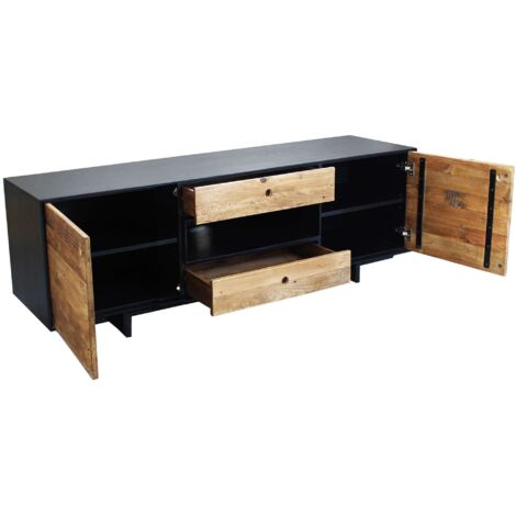 PINUS BLACK - porta tv in pino riciclato