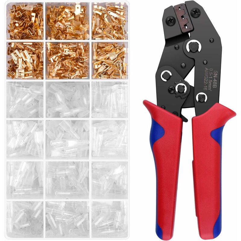 Pinza a crimpare con connettori da 600 pezzi