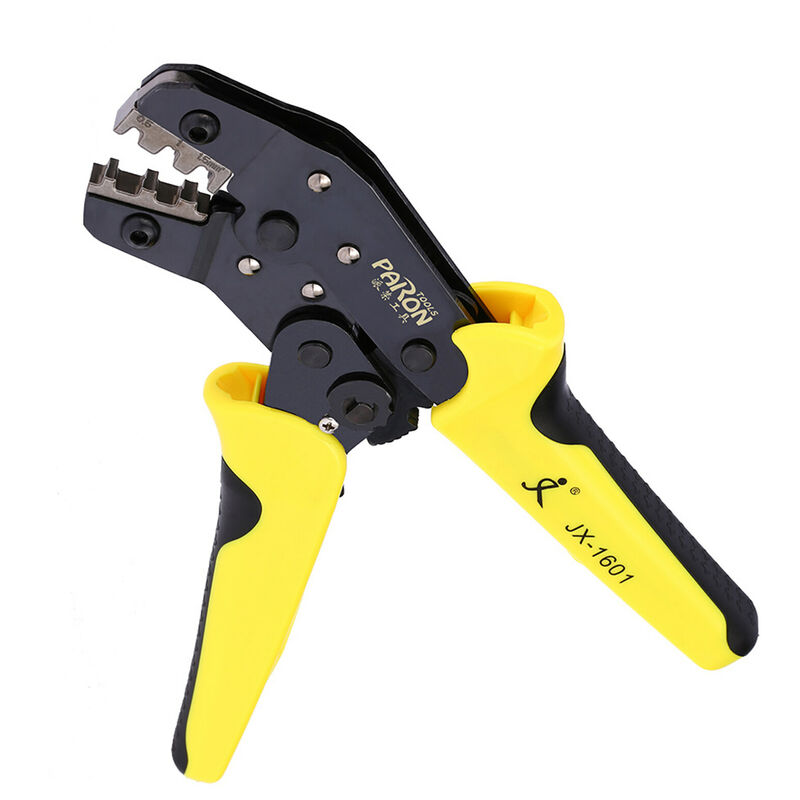 Pinza a crimpare terminale a cricchetto per