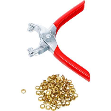 Pinza a fustella con 100 occhielli tondi  5,0 mm