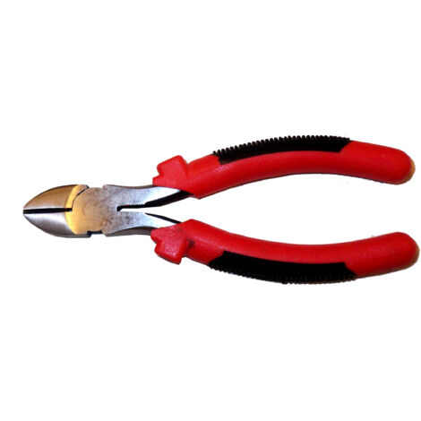 Pinza a taglio diagonale 6,5" manico nero e rosso C0014