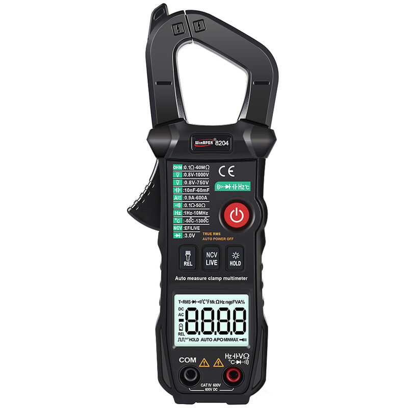 

Pinza amperimetrica AC DC Multimetro Pinza amperimetrica, AC DC Voltaje Corriente Frecuencia Capacitancia Medidores de resistencia