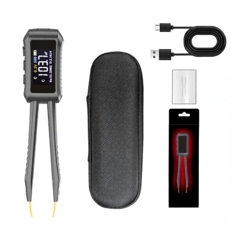 Pinza amperimétrica digital portátil para pruebas de frecuencia, capacitancia, inductancia y resistencia: una herramienta de medición versátil para probar componentes electrónicos.