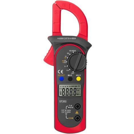 Pinza amperometrica digitale, multimetro e voltmetro con misurazione automatica, tester di tensione, corrente alternata, resistenza, continuità, test diodi