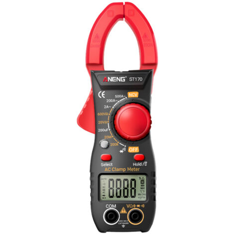 Pinza amperometrica intelligente ST170, multimetro digitale a selezione automatica della portata con display LCD, test di tensione CA/CC, corrente CA, resistenza e rilevamento