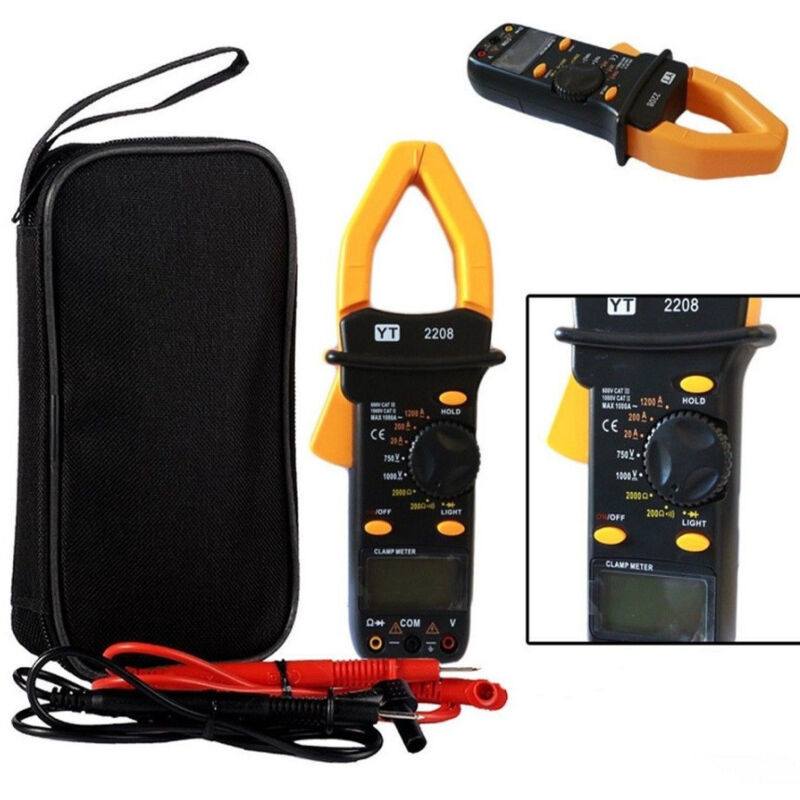 Trade Shop - Pinza Amperometrica Multimetro Test Tester Digitale Con Puntali Yt-2208 -
