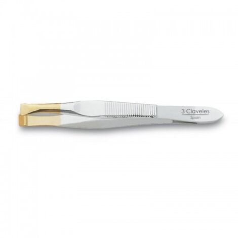 PINZA ANCHA P.ORO 8 cm. D 3C - 3 CLAVELES