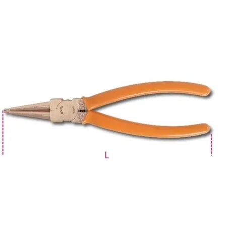 Pinza anelli elastici antiscintilla becchi diritti beta 1032ba - 40/100