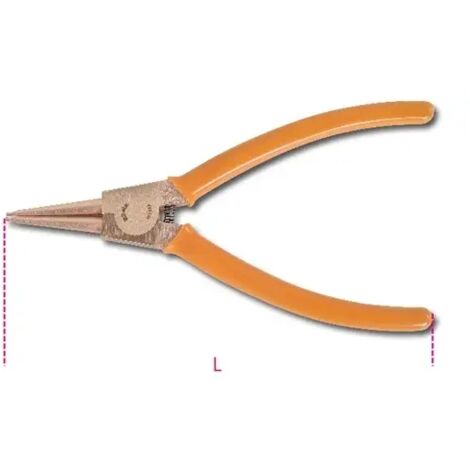 Pinza anelli elastici antiscintilla becchi diritti beta 1036ba - 40/100