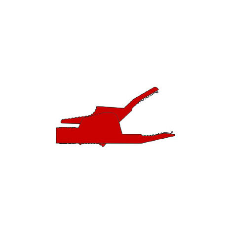 Pinza cocodrilo aislada 4mm 34a, contacto protegido / roja (ak2b 2540)