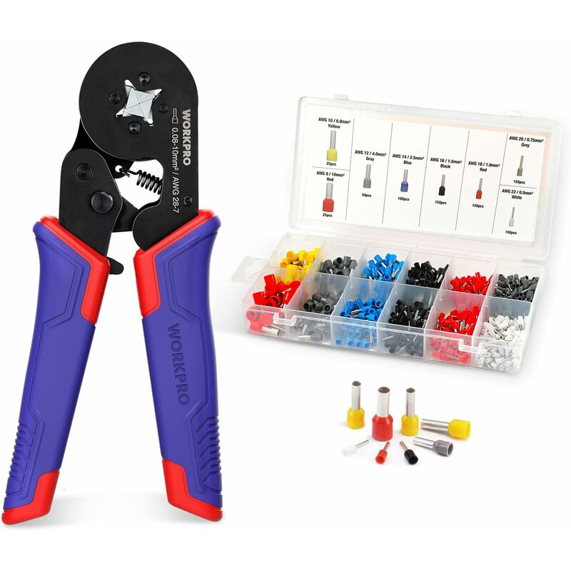 Pinza crimpatrice a cricchetto con 800 alette