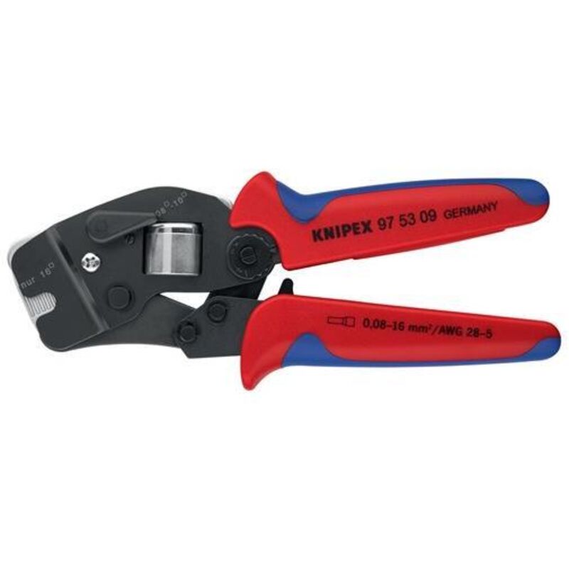 Knipex - Pinze a crimpare lunghezza totale 190 mm 0,08 - 10,0 + 16 (awg 28-5 ) mm² manicotti bruniti a 2 componenti