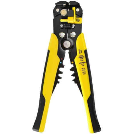 Pinza crimpatrice e tagliafili, crimpatura terminali nudi e isolati, Spellafili automatico 20 cm (8 pollici)