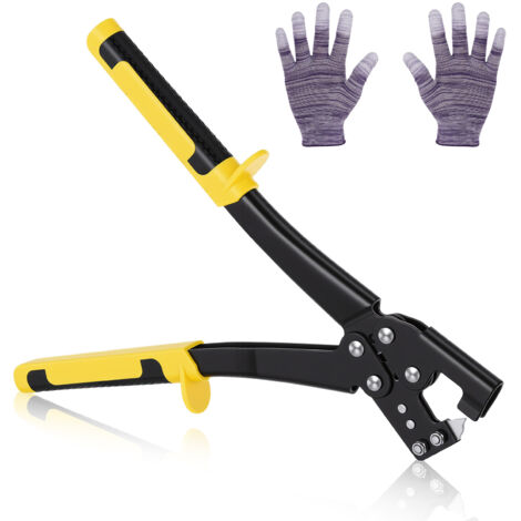 Pinza crimpatrice per tasselli in acciaio, utensile manuale per bloccaggio di chiglie metalliche in cartongesso, pinza fissa per punzonatura di chiglie in acciaio leggero per la costruzione di case, u