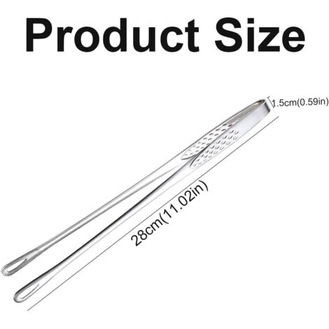 Pinza da cucina in acciaio inox, 28 cm, pinza per grigliare per chef