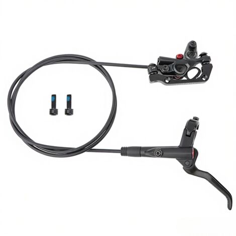 Pinza de freno de disco hidráulico trasero para MTB con 4 pistones hidráulicos y sistema de frenado bidireccional de 22,2 mm. Kit de maneta de freno izquierda para bicicleta de montaña.