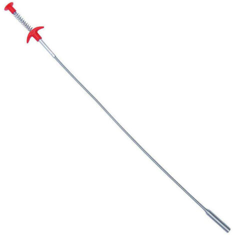 Pinza de gancho frontal, pinza flexible con 4 mordazas doblables, ayuda para alcanzar tuberías para recoger residuos, fregadero, desagüe, inodoro (35,4 pulgadas)