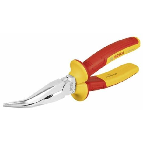 Pinza de punta curva lunga de 40â° isolata vde de 200â mm