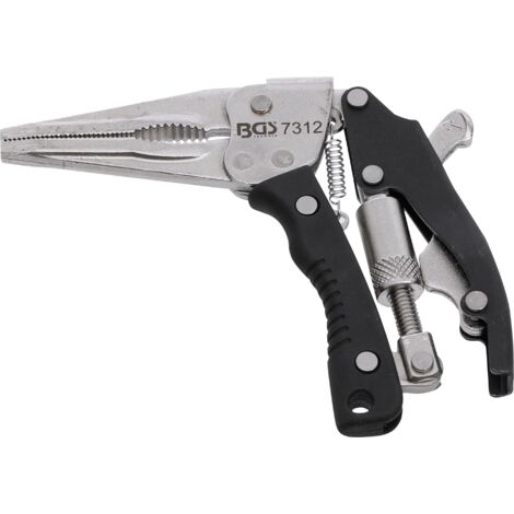 Pinza di bloccaggio becco lungo  con maniglia a pistola  170 mm