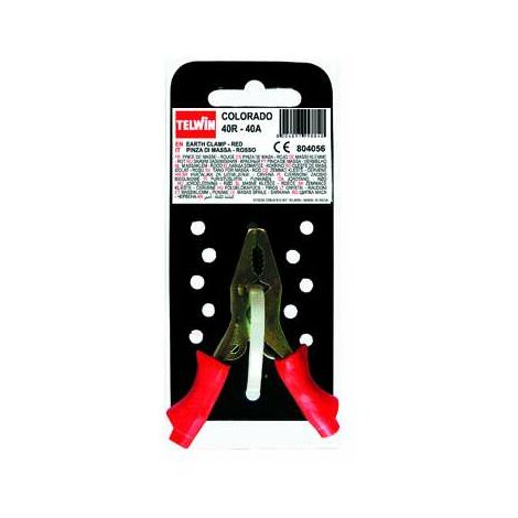 Pinza di massa rossa 40A