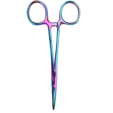 Pinza emostatica per capelli con punta dritta da 14 cm, pinza per pulizia, strumenti per l'epilazione