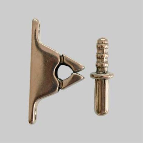 Pinza fermaporte con incontro ottone bronzato (10 pezzi)
