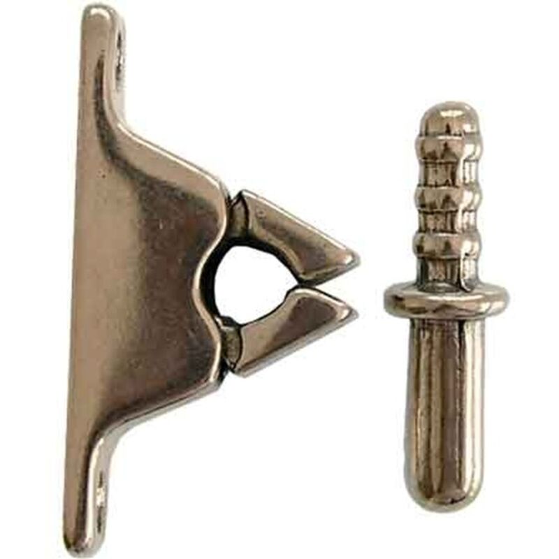 PINZA FERMAPORTE CON INCONTRO Ottone bronzato Q.TA 10