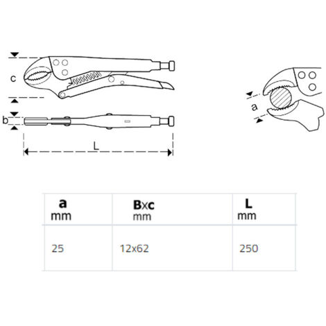 Pinza Grip Maurer Plus 250 mm con Ganasce Curve