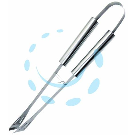 PINZA IN ACCIAIO INOX PER BARBECUE CON MANICO ALLUMINIO